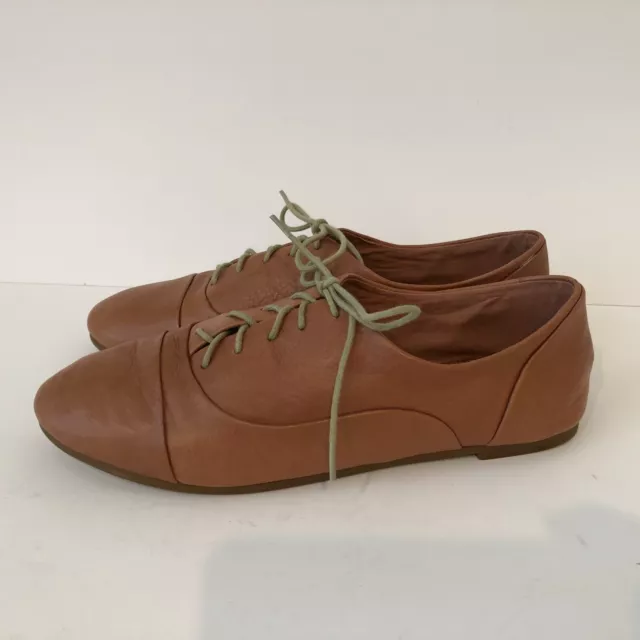 LUCKY BRAND Davie Oxfords Brown Leather Flats Lace-Up ~ Women's Size 8B