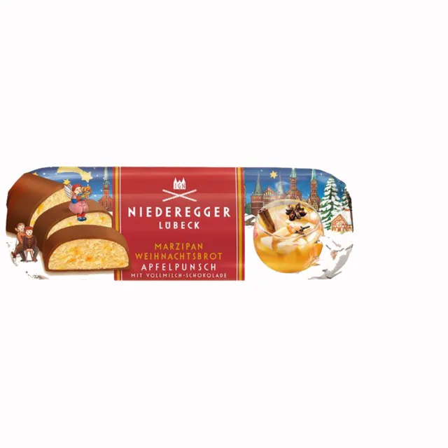 Niederegger Marzipan Christmas Bread Apple Punch with Whole Milk 125g