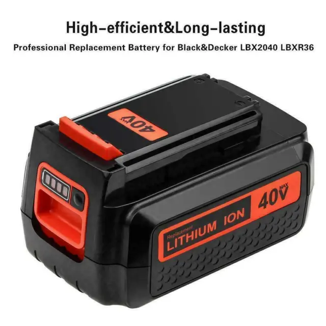 2Pack For Black+Decker 40V 3.0Ah 40 Volt Max Lithium LBXR36 LBX2040 Battery Tool