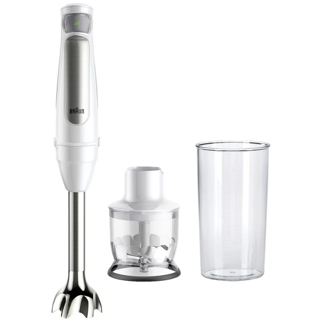 Braun MQ7020 WH Stabmixer 1000 W BPA-frei, stufenlose Geschwindigkeitseinstel...