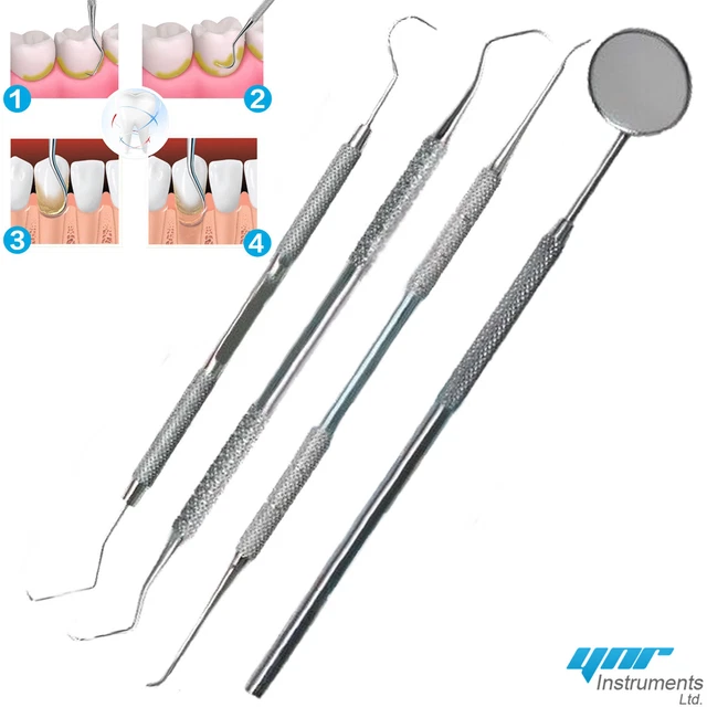 Miroir Tartre Retire Prob Outil Dents Nettoyant Detartreur Dentaire Grattoir 2