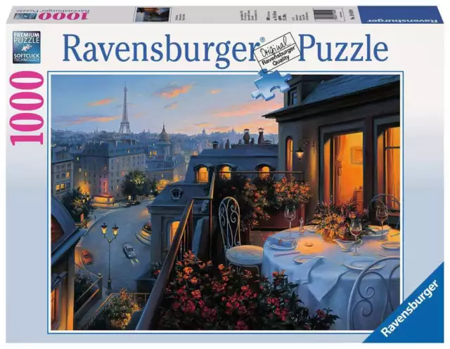 PUZZLE DE PARIS 1000 PIEZAS RAVENSBURGER 19410 BALCON EN PARIS de EUGENE LUSHPIN 2