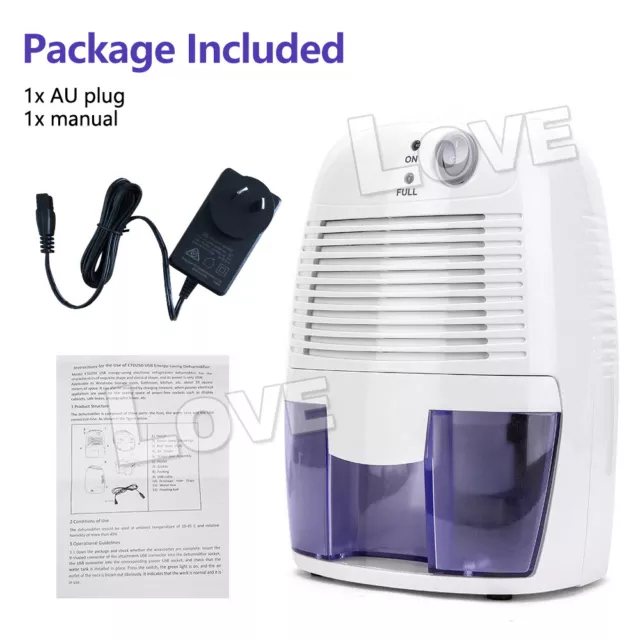 500ml Portable Electric Mini Dehumidifier Air Dryer Home Office Drying Moisture 2