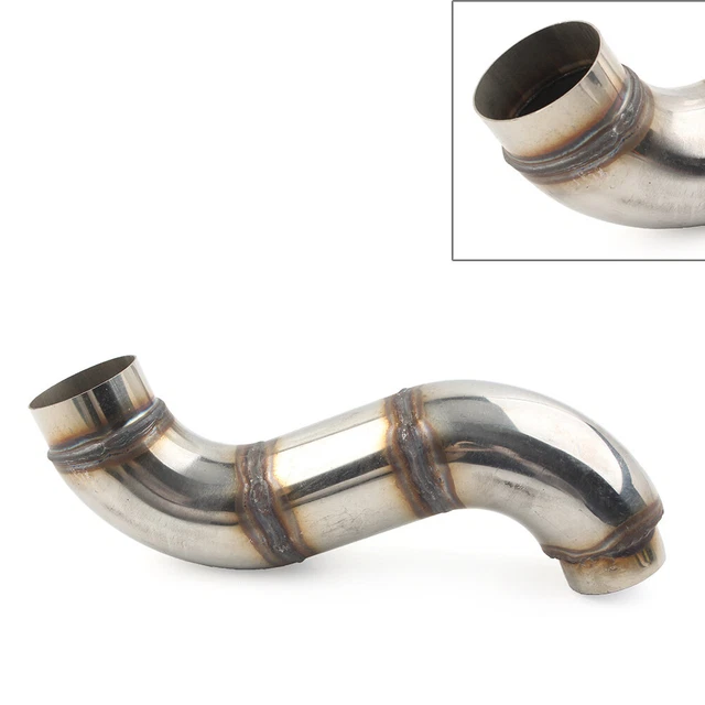 38-57mm Bike Cleaner Pod Inlet Intake Stainless Steel Elbow Interface w/ Clips