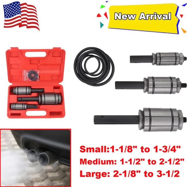 3PCS TAIL PIPE Expander Muffler Exhaust Tailpipe Tube Tool Set 1/8