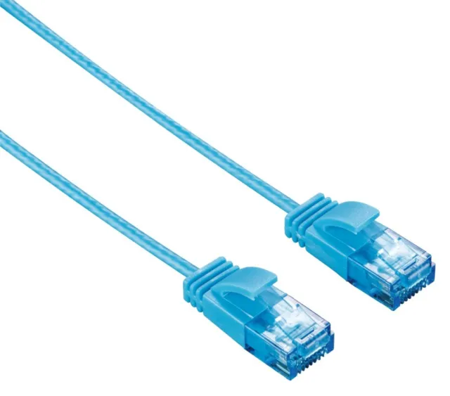 Hama CAT 6 Patch-Kabel Netzwerk-Kabel DSL LAN Ethernet RJ-45 Dünn Flach-Kabel 2