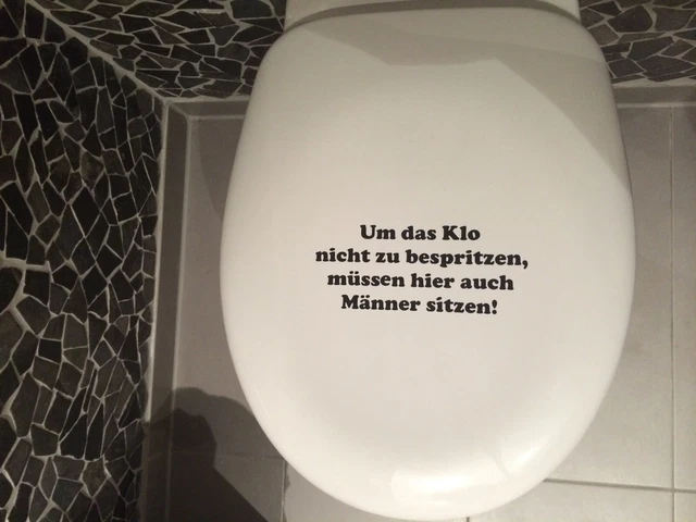 AUFKLEBER WC DECKEL, Toiletten Tattoo, Klo Sticker, Bad, EUR 4,99