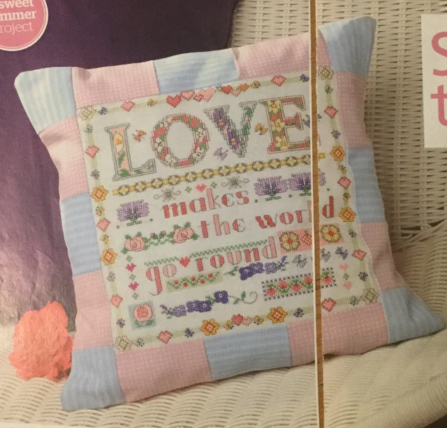 Cross Stitch Chart - Love Sampler Cushion
