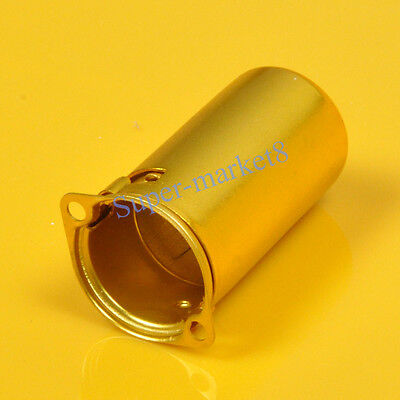 4pcs 9pin Gold Tube Shield Cover for 12AX7 12AU7 ECC82 6N11 ECC83 12AT7 2