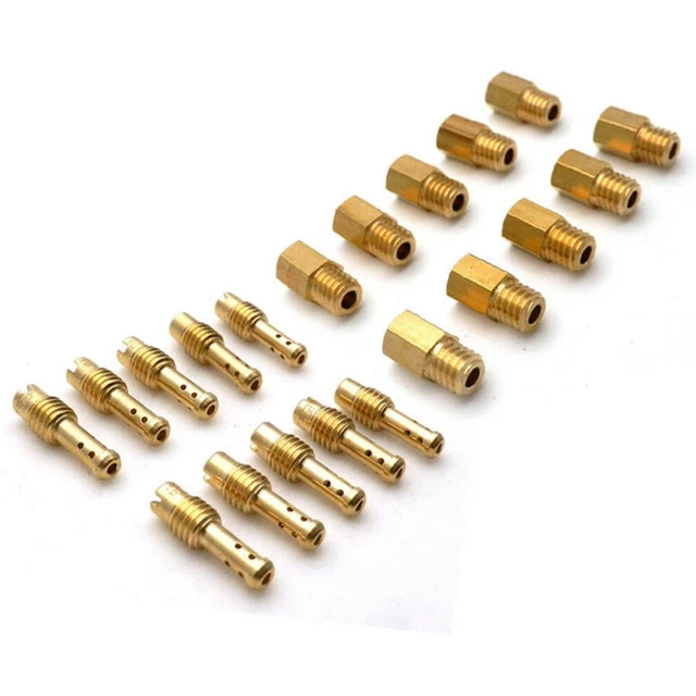 Kit De 20 Jets Pour Carburateur - 10 Jets Principaux Et 10 Jets Pilotes Lents En Laiton - Compatible CVK, PWK, Keihin, OKO