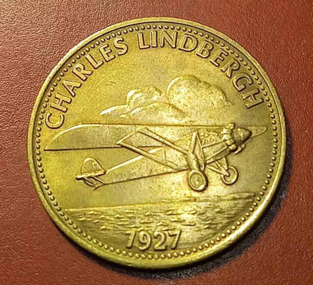 *Shell* Aviation Commemorative Token* Charles Lindbergh  -1927  * Cond- EF*