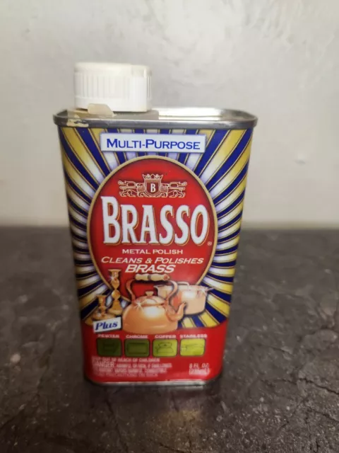 Brasso Metal polish *Original formula* 8oz Metal can 3/4 Full