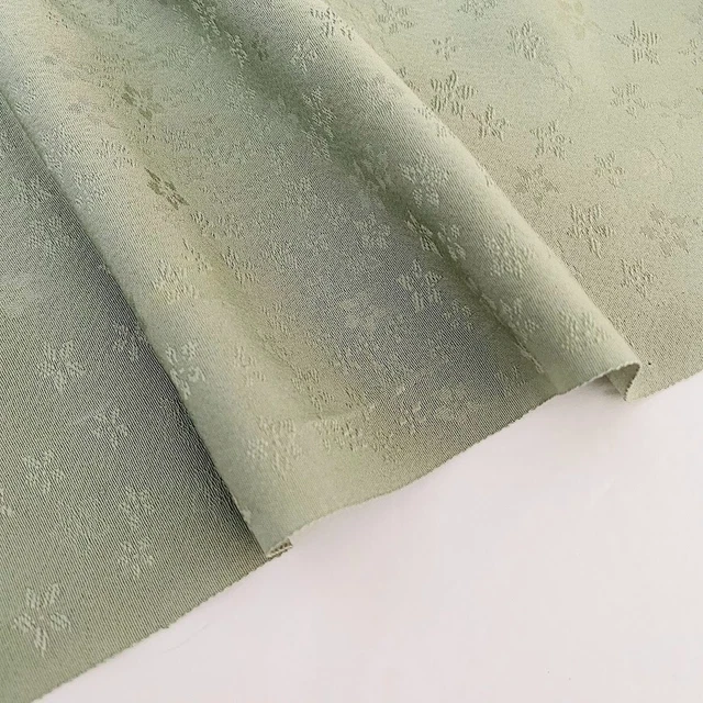 Sage #D 6.5x84 -2.33yd LONG Jacquard Vintage Silk Japanese Kimono Fabric SCF69