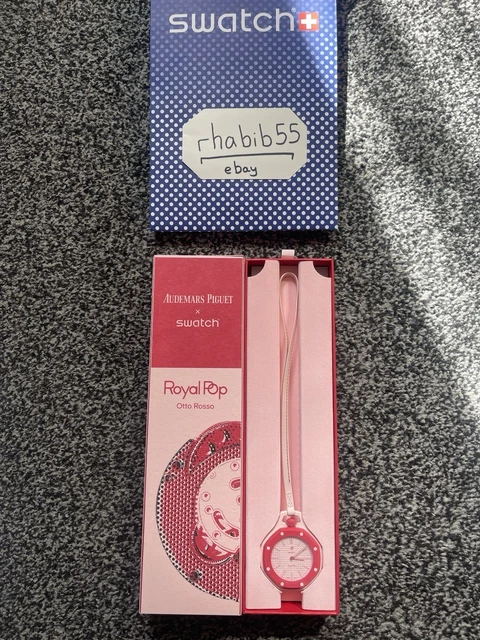 SWATCH X AP Audemars Piguet Royal Pop Watch Otto Rosso Pink Rose Red ...