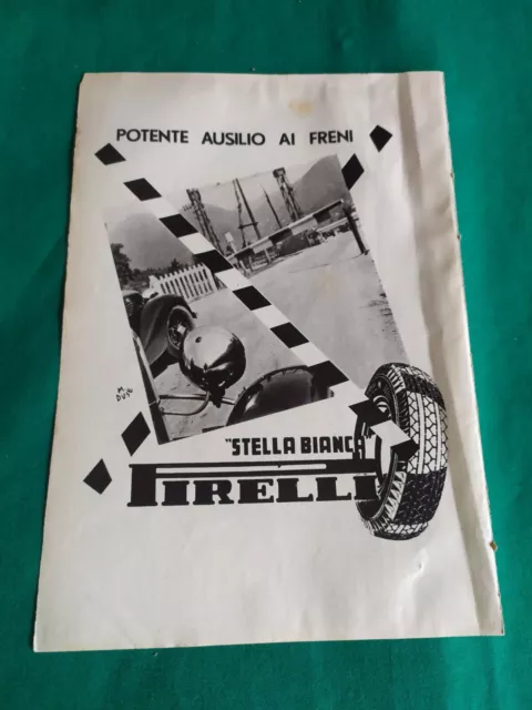 Pubblicità PIRELLI STELLA BIANCA 1937 24x17 cm Advertising Werbung Vintage