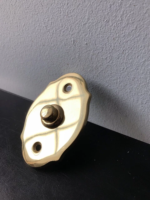 Sonnette Cloche pulsantiera en Laiton 1 Bouton Poussoir
