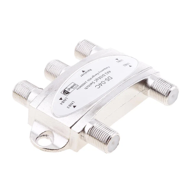 Commutateur Diseqc 2x1 Pour Antenne Satellite - Compatible 0/22KHz, Connexion Coaxial - 8