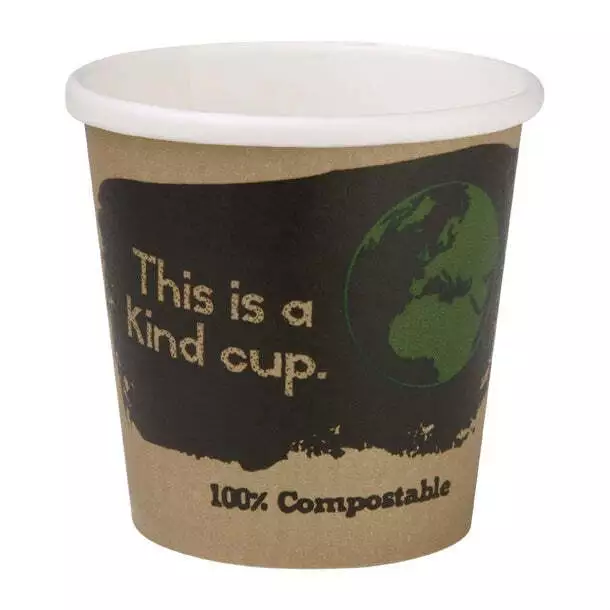 Fiesta Compostable Espresso Takeaway Cups Single Wall 113ml / 4oz (Pack of 50) P