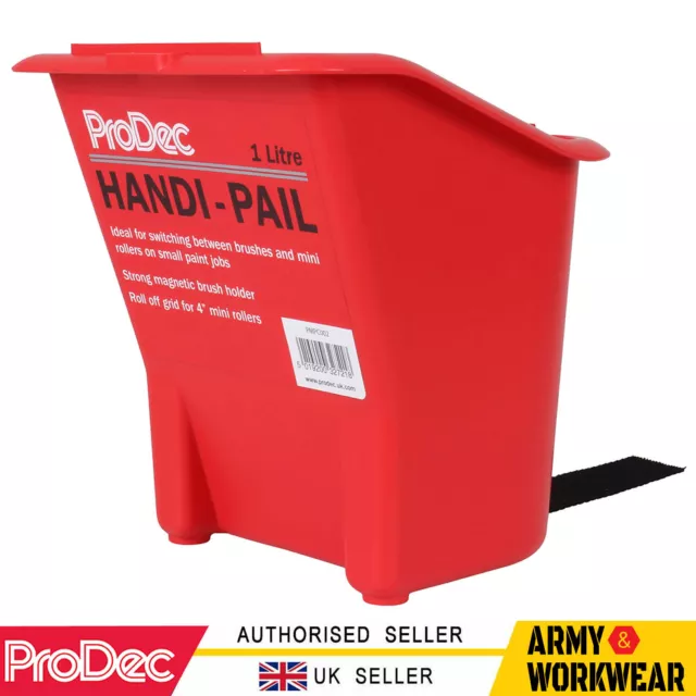 Prodec Handi-Pail Paint Bucket Kettle Painters Can Rollers Brush Magnetic 1L