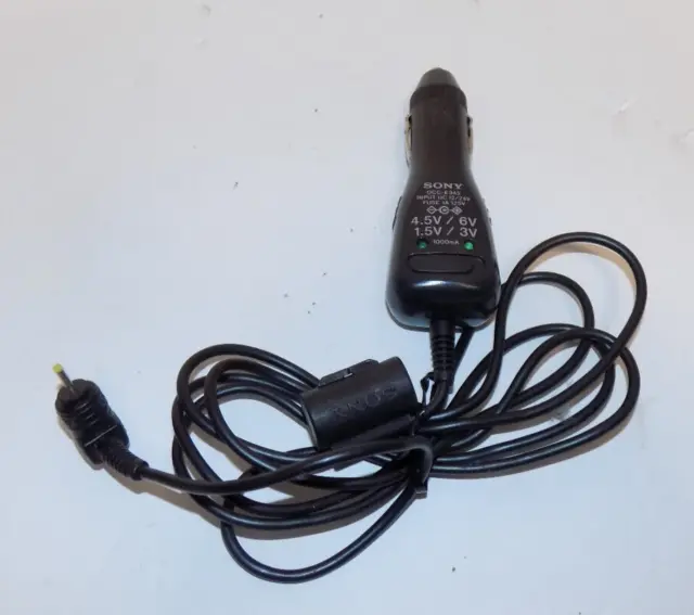 Genuine SONY WalkmanCar Charger Adaptor DCC-E345 4.5V/6V 1000mA