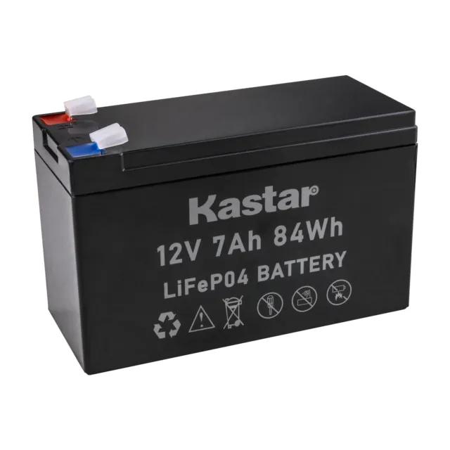 Kastar 12V 7Ah Lithium LiFePO4 Rechargeable Battery Replace for Sealed Lead Acid