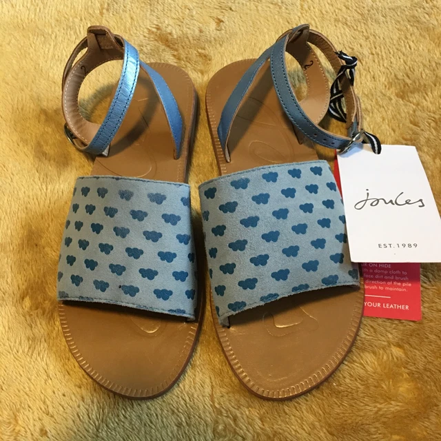 Sandalo in pelle Joules ragazza - blu medio taglia 2
