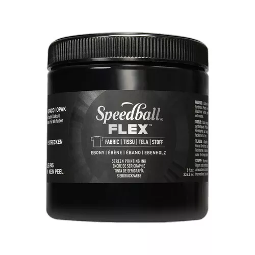 Speedball Flex Screen Printing Fabric Ink Ebony 8oz (5203)