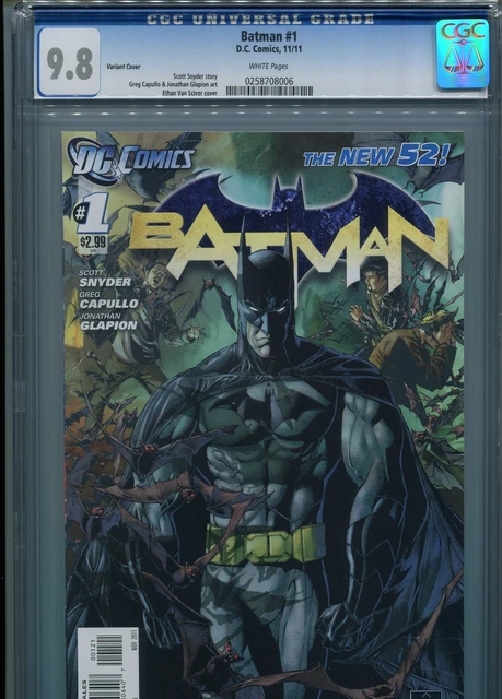 Batman #1  New 52 (Variant cover)  CGC 9.8  White Pages