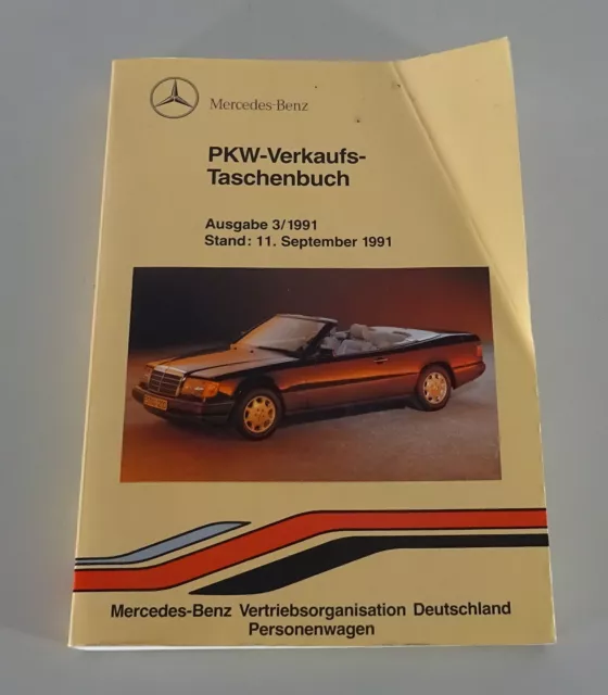 Sales bagbook Mercedes car W201 / W124 / W140 & W126 / SL R129 by 9/1991