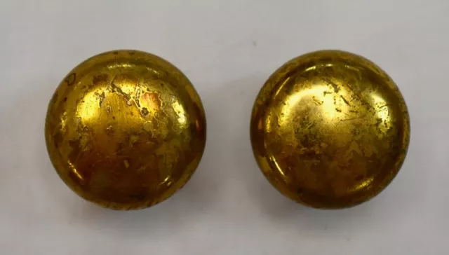 Vintage Solid Brass Knob for Furniture.1.125" diameter, 1" Profile.