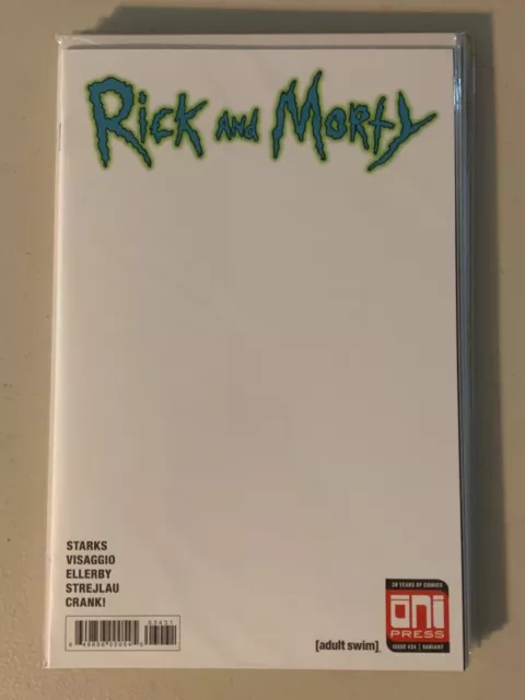 Rick And Morty #34 Nm Rare Blank Sketch Variant - Oni Press