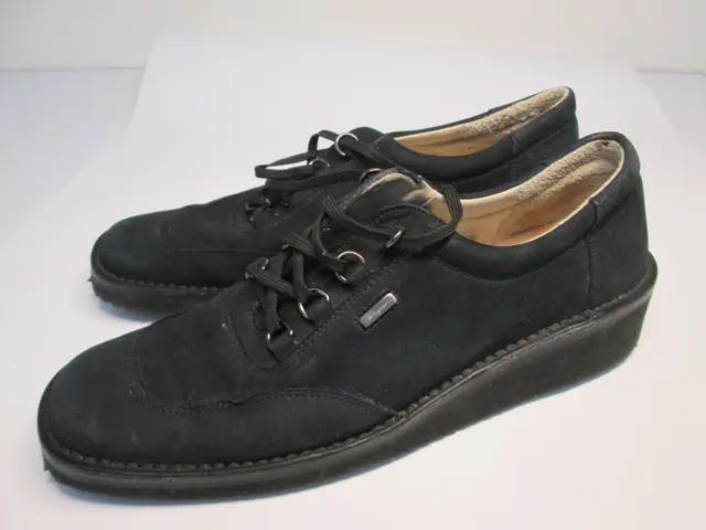 Ferragamo Womens Size 8 Oxford Shoes Black Logo Comfort Casual Lace Up Footwear