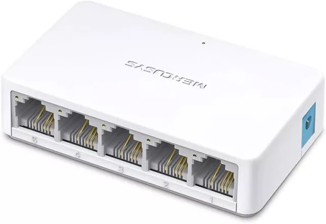TP-Link Mercusys MS105 Switch Ethernet 5 Porte 10/100Mbps, Sdoppiatore Ethernet,