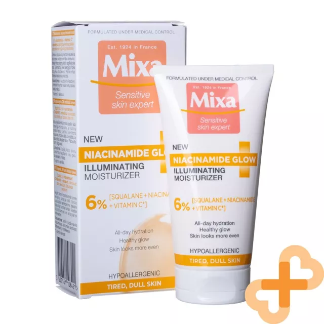 Mixa Niacinamida Glow Crema Hidratante 50ML para Cansado Aburrido Piel