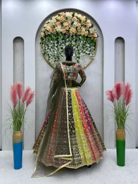Unique Traditional Wear Designer Faux Georgette Lehenga Choli With Net Dupatta