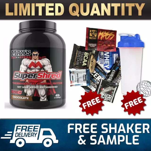 Max's Super Shred 1.8Kg || Thermogenic Fat Burner Maxs Supershred Protein