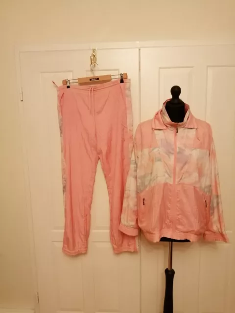 Rodeo vintage retro 80s 90s Damen Track suit Trainingsanzug Gr. 38 Rosa Top Zust