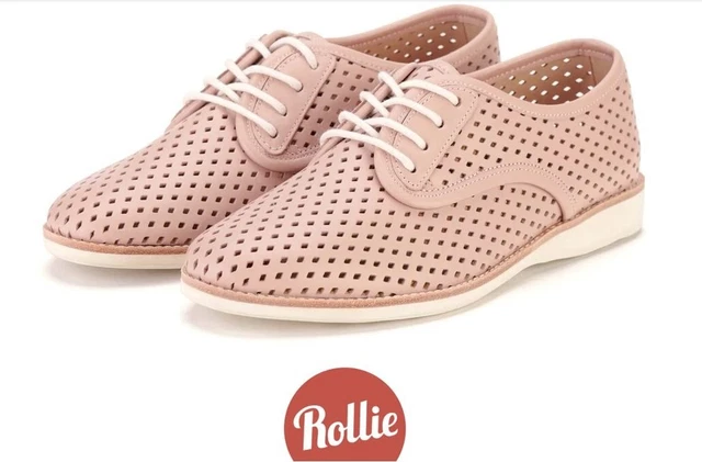 Rollie Nation Shoes comfort leather Derby casual Rollie Derby Punch Chalk Pink