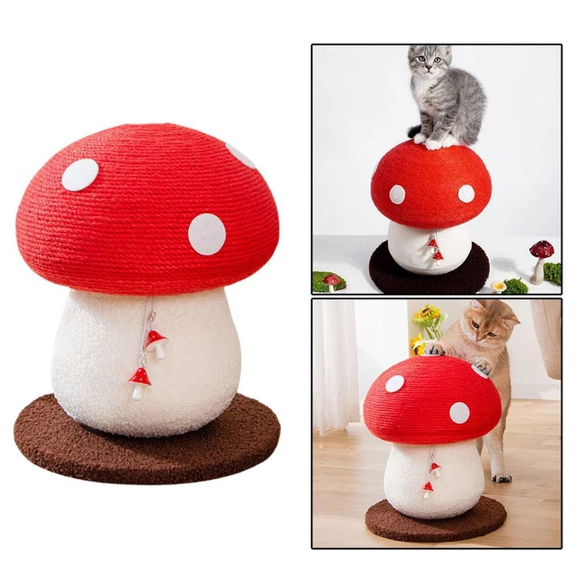 Cute cat Mushroom scratching post cat toys For pet relief J8H8