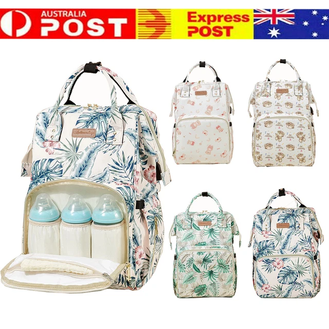 Large Mummy Bag Maternity Nappy Diaper Crib Backpack Folding Bab