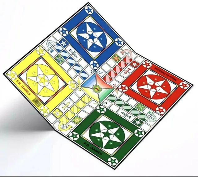 Classic Family Kids Ludo Traditional Board Game Pawns Goti +Dice Fun Play  Set Uk