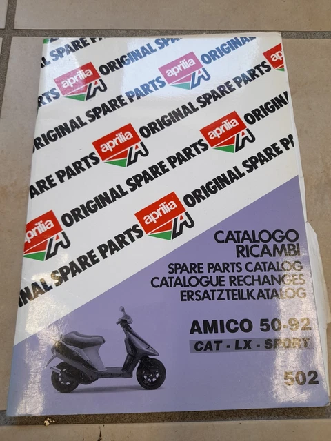 Aprilia Catalogo Ricambi Originale Scooter Amico 50 1992 CAT/LX/SPORT