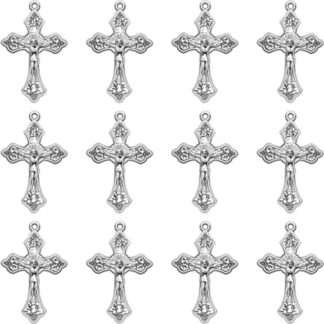 Silver Metal Mixed Cross Charms Cross Charms Pendant  Jewelry Accessories