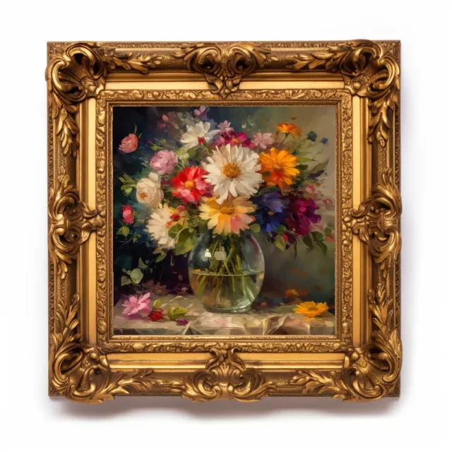 🎨💖 Superbe bouquet de fleurs - Oeuvre originale et unique