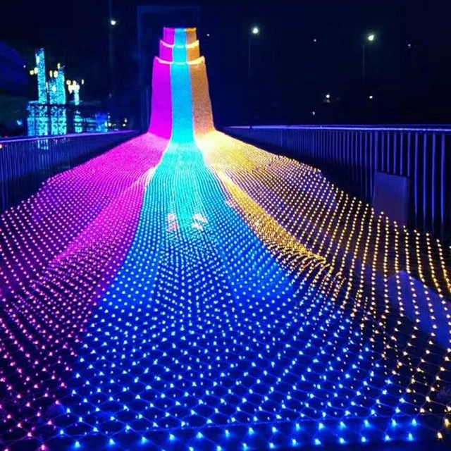 LED String Fairy Net Lights Curtain Mesh Christmas Party Outdoor Indoor Decor US