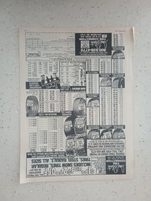 1978 Jay Roberts Old Ad Snow Tire Michelin Continental 771 Steel Radial Cds78