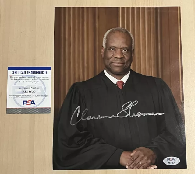 CLARENCE THOMAS HAND SIGNED 8x10 PHOTO SUPREME COURT JUSTICE VERY RARE PSA COA