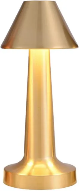 Lampada da Tavolo LED Touch Ricaricabile USB Oro Senza Fili Casa Ristorante Bar