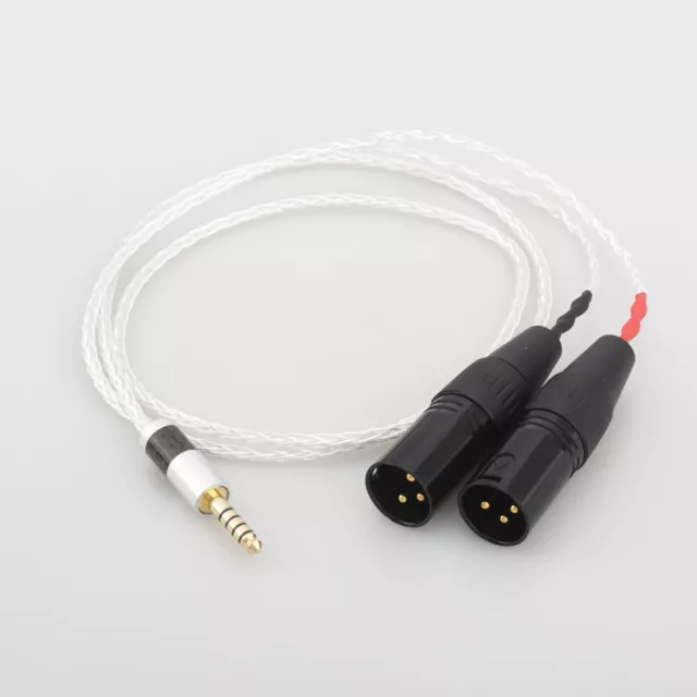 Versilbert 8 Polig 4.4mm Jack Männlichto 2x 3pin XLR Mikrofon Hi-Fi Audio Kabel 3