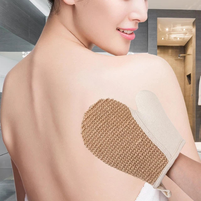 Lot De 9 Moufles Exfoliantes En Loofah 100% Naturel - Gommage Corporel Anticellulite